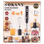 Блендер ручний занурювальний з насадками 4 в 1 600 Вт 2 чаші та вінчик Чорний Sokany SK-02012B - Зображення 7