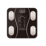Смарт ваги електронні Sokany 26х26 см  до 180 кг з синхронізацією з телефоном чорні SK-19019B