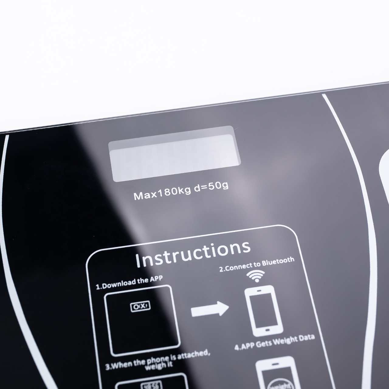 Смарт ваги електронні Sokany 26х26 см  до 180 кг з синхронізацією з телефоном чорні SK-19019B - Зображення 3