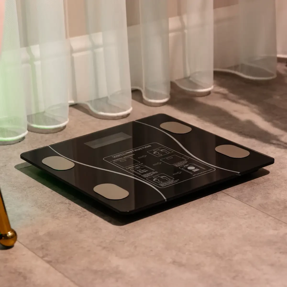 Смарт ваги електронні Sokany 26х26 см  до 180 кг з синхронізацією з телефоном чорні SK-19019B - Зображення 6