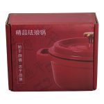 Каструля чавунна емальована 2 л з кришкою Ø20 см Червона HP-1-2R - Зображення 7