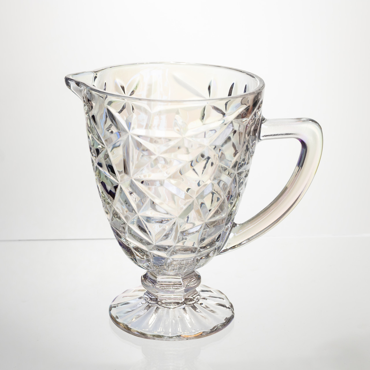 Глек скляний для компоту 1.2 л ребристий фігурний графин для лимонаду мохіто сангрії напоїв HP-19-171 - Зображення 1