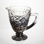 Глечик скляний для компоту 1.2 л ребристий фігурний графин для лимонаду мохіто-сангрії напоїв Сірий HP-19-179