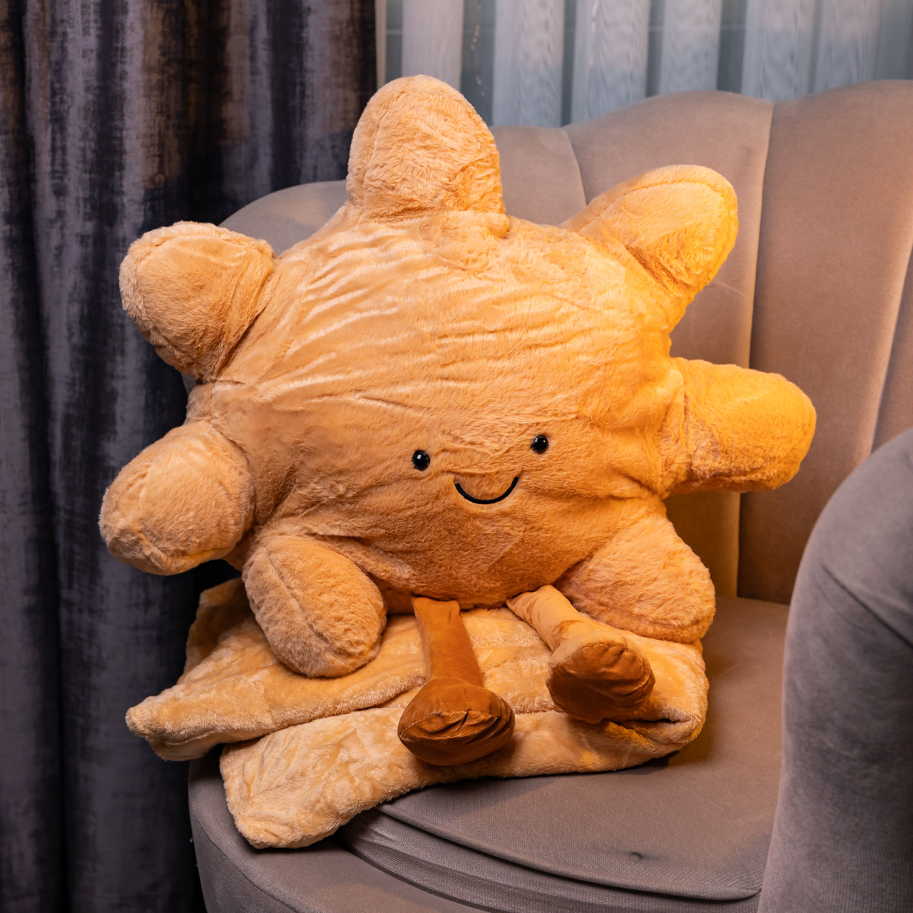 М'яка іграшка-подушка з пледом Сонечко 110×140 (см) 520-21S - Зображення 2