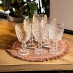 Набір келихів для вина 6 штук 240 мл винні келихи на ніжці скляні фужери для вина подарункові HP-19-166 - Зображення 4