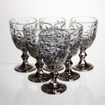 Набір келихів для вина 6 штук 240 мл винні келихи на ніжці скляні фужери для вина подарункові Сірий HP-19-182