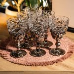 Набір келихів для вина 6 штук 240 мл винні келихи на ніжці скляні фужери для вина подарункові Сірий HP-19-182 - Зображення 3