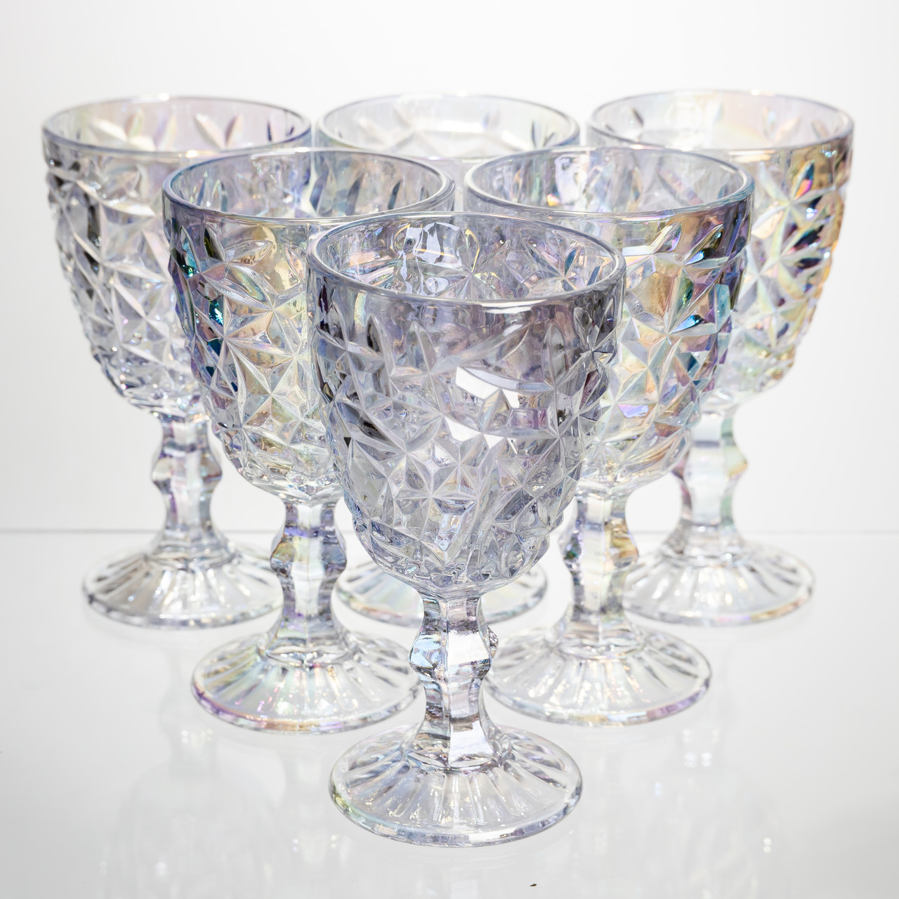 Набір келихів для вина 6 штук 340 мл винні келихи на ніжці скляні фужери для вина подарункові HP-19-173 - Зображення 1