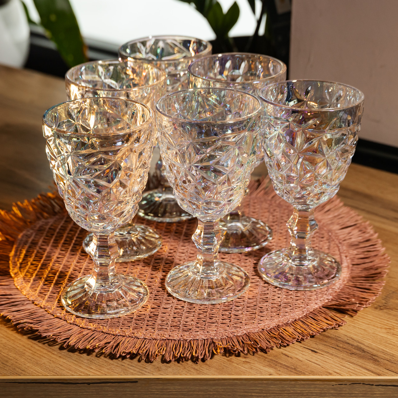 Набір келихів для вина 6 штук 340 мл винні келихи на ніжці скляні фужери для вина подарункові HP-19-173 - Зображення 3