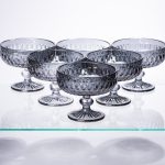 Набір креманок на ніжці 6 шт 300 (мл) Сірий HP-19-118