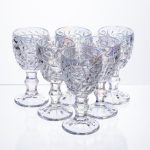 Набір чарок на ніжці 6 штук 50 мл для горілки наливки подарункові чарки скляні HP-19-178