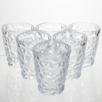 Набір скляних склянок 6 шт. 250 мл для лимонадів соку води коктейлів склянки скляні для напоїв HP-19-168