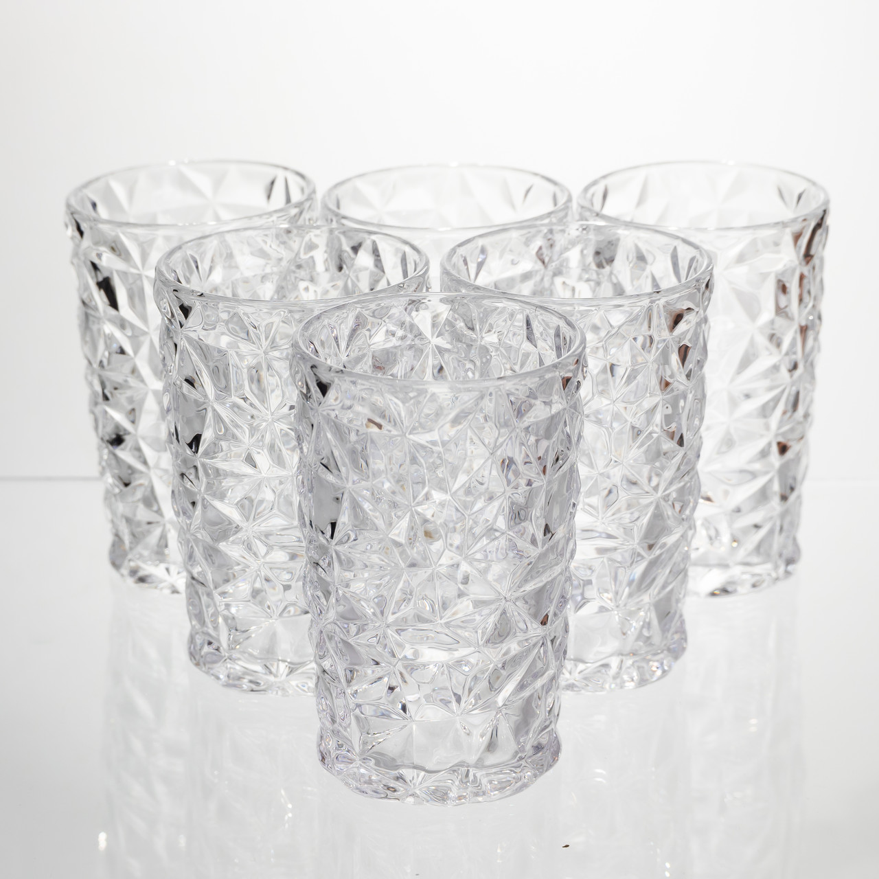 nabor_steklyannyh_stakanov_6_shtuk_350_ml_dlya_limonadov_soka_vody_kokteyley_stakany_steklyannye_dlya_napitkov-1 Набір скляних склянок 6 штук 350 мл для лимонадів соку води коктейлів склянки скляні для напоїв HP-19-167 - Зображення 1