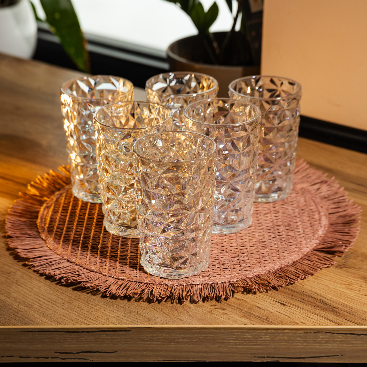 Набір скляних склянок 6 штук 350 мл для лимонадів соку води коктейлів склянки скляні для напоїв HP-19-167 - Зображення 3