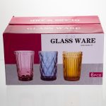 Набір скляних склянок 6 штук 350 мл для лимонадів соку води коктейлів склянки скляні для напоїв HP-19-167 - Зображення 4