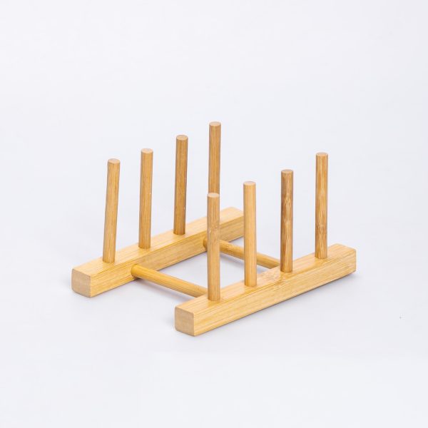 Дерев'яна підставка для тарілок і кришок на кухню 16×12.5×10 см HB-40-11