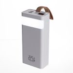 Повербанк 30000 mAh зі швидким заряджанням і ліхтариком 22.5 Вт powerbank заряджання для телефона ґаджетів Білий HP-N50 - Зображення 2