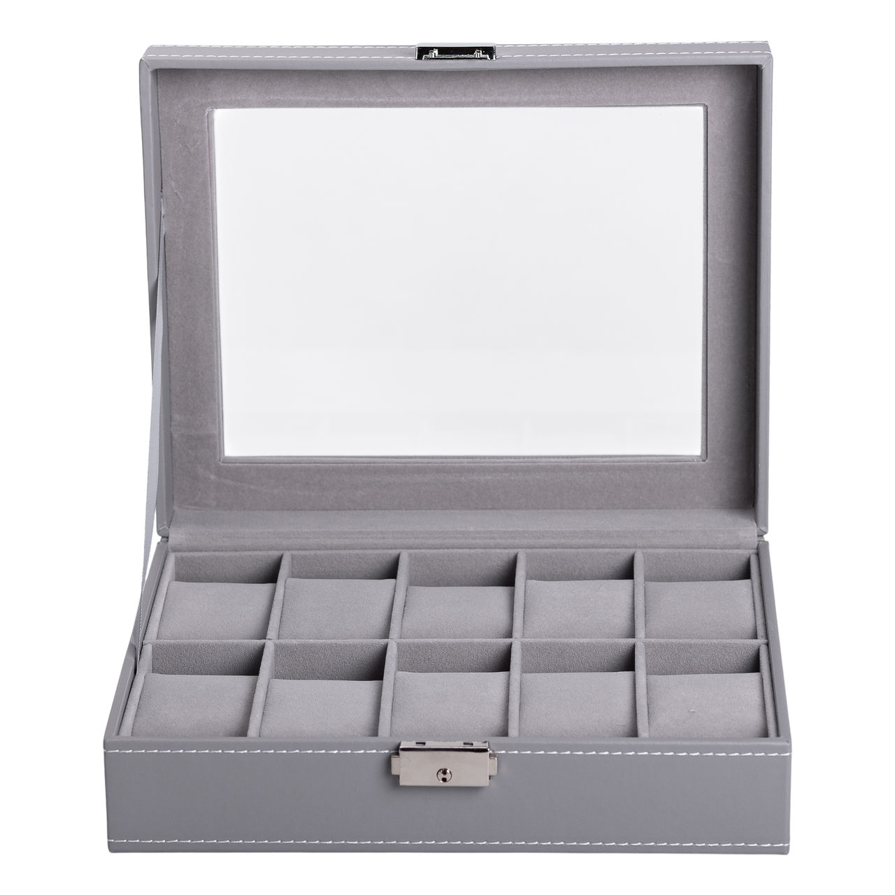 shkatulka_dlya_hraneniya_chasov_s_zashchelkoy_26_5h20h8_sm Скринька для зберігання годинників з защіпкою 26,5х20х8 см HP-5-4 - Зображення 1