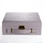 Скринька для прикрас з еко шкіри 2 яруси Сірий HP-5-35G - Зображення 7