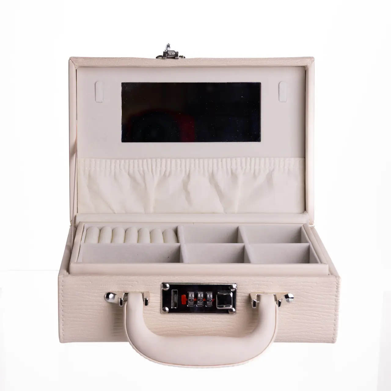 shkatulka_dlya_ukrasheniy_eko_kozha_2_yarusa_s_kodovym_zamkom_24_16_9_5_sm_organayzer_dlya_ukrasheniy_bezhevyy Скринька для прикрас з еко шкіри 2 яруси з кодовим замком Бежевий HP-5-24BE - Зображення 1