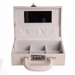 Скринька для прикрас з еко шкіри 2 яруси з кодовим замком Бежевий HP-5-24BE - Зображення 6