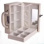 Скринька для прикрас з еко шкіри 2 яруси з кодовим замком Бежевий HP-5-24BE - Зображення 7