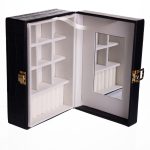 Скринька для прикрас з еко шкіри 10 відділень з дзеркалом 20×14×8 см Чорний HP-5-19B - Зображення 4