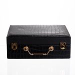 Скринька для прикрас з еко шкіри 19 відділень з дзеркалом 23.5×14×8 см Чорний HP-5-20B - Зображення 7