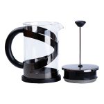 Чайник прозорий заварювальний з френч пресом 800 мл Чорний HP33540B - Зображення 3