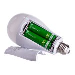 Аварійна лампочка на акумуляторах E27 зі знімною кришкою - електролампочка з акумулятором HP-5-31 - Зображення 4