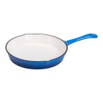 Набір чавунного посуду для приготування 3 каструлі та сковорода з емальованим покриттям Синій HP-1-8 - Зображення 4