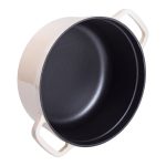 Каструля чавунна емальована 3 л з кришкою Ø24 см Бежева HP-1-3BE - Зображення 4