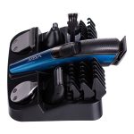 Машинка тример для стрижки 4в1 з насадками Синій VGR V-172 - Зображення 4