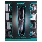 Машинка тример для стрижки 4в1 з насадками Синій VGR V-172 - Зображення 10