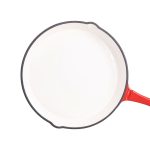 Набір чавунного посуду для приготування 3 каструлі та сковорода з емальованим покриттям Червоний HP-1-4 - Зображення 5