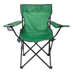 Крісло розкладне туристичне 50х80х80 см для відпочинку, пікніка, риболовлі з підстаканником Зелене SJ-0014GR