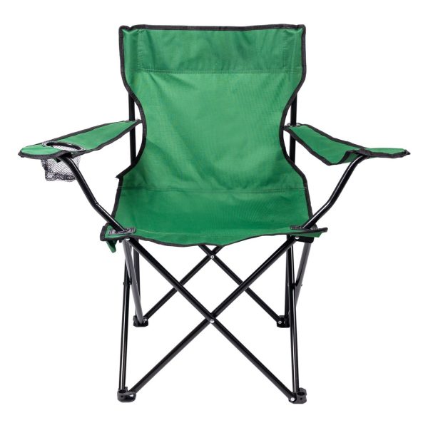 Розкладне туристичне крісло 50х80х80 см для відпочинку, пікніка, риболовлі з підстаканником, зелене SJ-0014GR