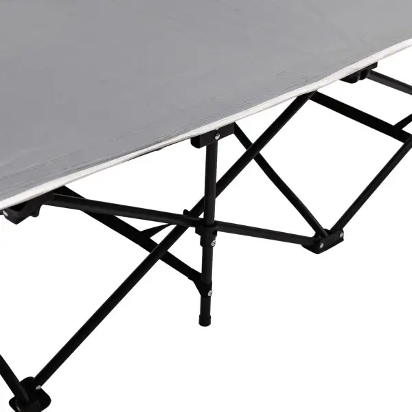 Ліжко розкладне туристичне 185x60x50 см із сталевим каркасом розкладачка складна для дачі кемпінгу риболовлі SJ-0033G - Зображення 2