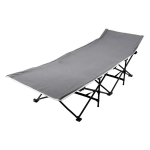 Ліжко розкладне туристичне 185x60x50 см із сталевим каркасом розкладачка складна для дачі кемпінгу риболовлі SJ-0033G - Зображення 6