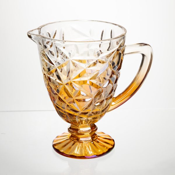 Скляний глечик для компоту 1,2 л, ребристий, фігурний Yiwu HP-19-187