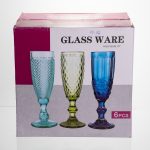 Набір келихів для шампанського 6 штук 160 мл на ніжці Yiwu HP-19-188 - Зображення 4