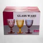 Набір келихів для вина 6 штук 340 мл на ніжці скляні Yiwu HP-19-189 - Зображення 4