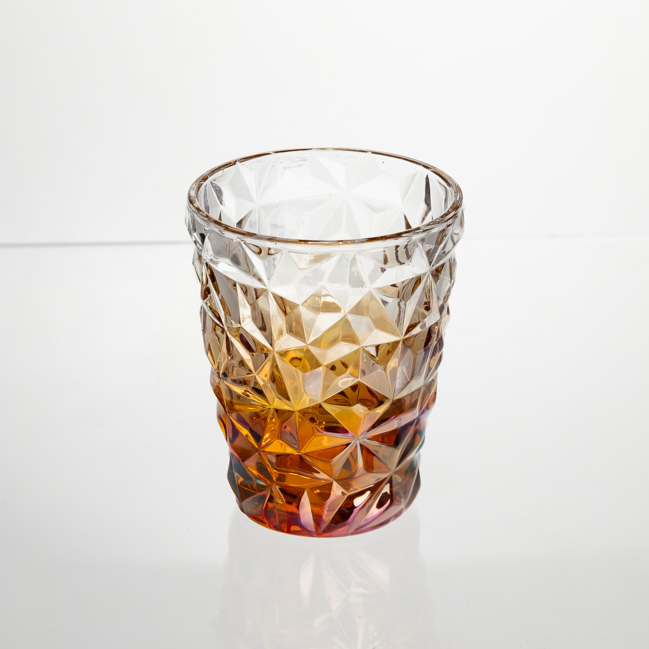 Набір скляних стаканів 6 штук 250 мл для напоїв Золотистий Yiwu HP-19-192 - Зображення 2