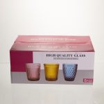 Набір скляних стаканів 6 штук 250 мл для напоїв Золотистий Yiwu HP-19-192 - Зображення 4