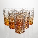 Набір скляних стаканів 6 штук 350 мл Золотистий Yiwu HP-19-191