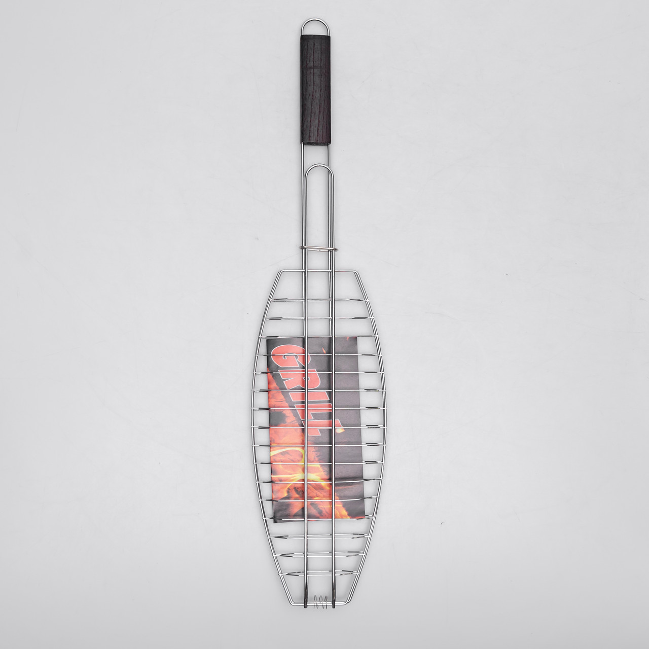 reshetka_gril_dlya_ryby_iz_nerzhaveyushchey_stali_37h15_sm_dlya_kostra_mangala_kempinga_reshetka_dlya_barbekyu_shashlyku_grilevaniya Решітка-гриль для риби з нержавіючої сталі 37х15 см BQ-11 - Зображення 1