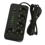 Мережевий фільтр-подовжувач 5 розеток 4xUSB-A 1xUSB-C 3м чорний HP-5-50