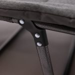 Шезлонг-ліжко розкладне регульоване 190х60 см для дачі кемпінгу сіре SJ-0125-190 - Зображення 8