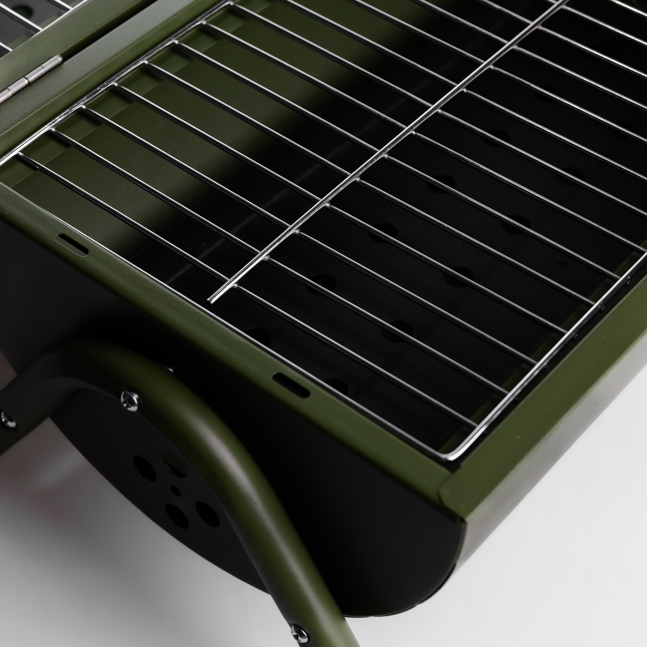 Вугільний гриль двосторонній портативний з решіткою 38x25x35 см зелений BQ-2 - Зображення 3