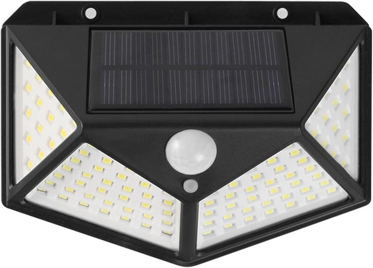 Вуличний ліхтар настінний 100 LED з датчиком руху та сонячною панеллю для фасадів воріт двору HP-L-7 - Зображення 1